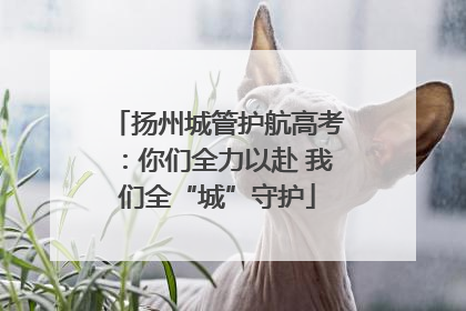 扬州城管护航高考：你们全力以赴 我们全“城”守护