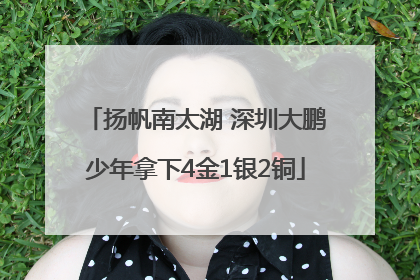扬帆南太湖 深圳大鹏少年拿下4金1银2铜