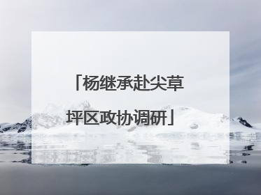杨继承赴尖草坪区政协调研