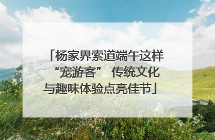 杨家界索道端午这样“宠游客” 传统文化与趣味体验点亮佳节