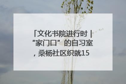 文化书院进行时｜“家门口”的自习室，桑杨社区织就15分钟学习生活圈