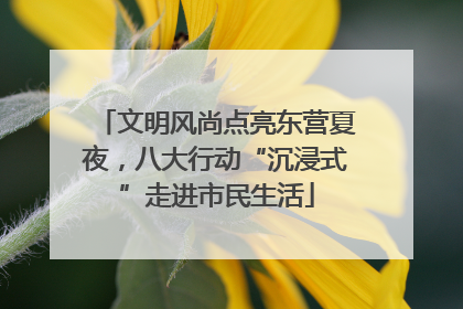 文明风尚点亮东营夏夜，八大行动“沉浸式”走进市民生活