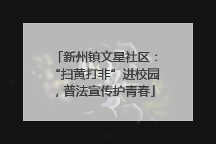 新州镇文星社区：“扫黄打非”进校园，普法宣传护青春