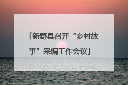 新野县召开“乡村故事”采编工作会议