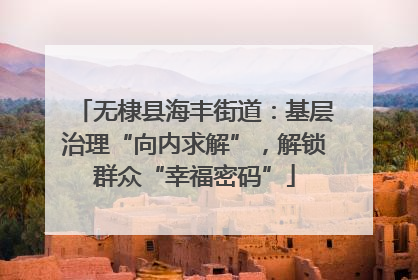 无棣县海丰街道：基层治理“向内求解”，解锁群众“幸福密码”