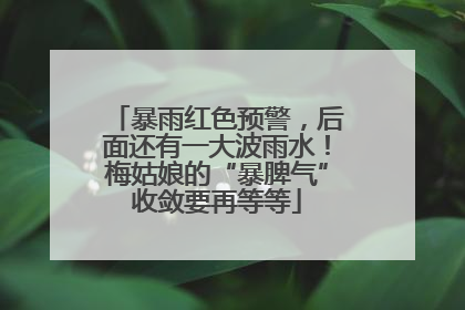 暴雨红色预警，后面还有一大波雨水！梅姑娘的“暴脾气”收敛要再等等