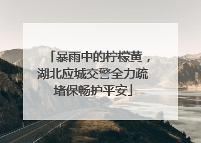 暴雨中的柠檬黄，湖北应城交警全力疏堵保畅护平安