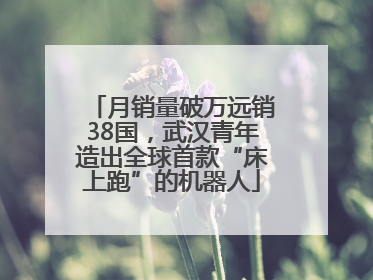 月销量破万远销38国，武汉青年造出全球首款“床上跑”的机器人