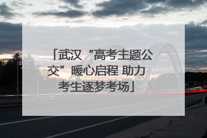 武汉“高考主题公交”暖心启程 助力考生逐梦考场