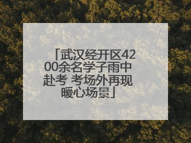 武汉经开区4200余名学子雨中赴考 考场外再现暖心场景