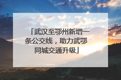 武汉至鄂州新增一条公交线，助力武鄂同城交通升级