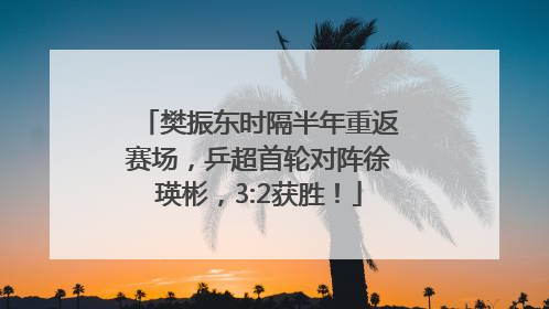 樊振东时隔半年重返赛场，乒超首轮对阵徐瑛彬，3:2获胜！
