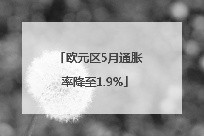 欧元区5月通胀率降至1.9%
