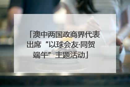 澳中两国政商界代表出席“以球会友·同贺端午”主题活动