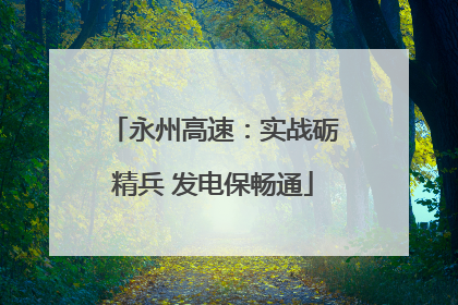 永州高速：实战砺精兵 发电保畅通
