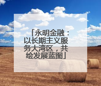 永明金融：以长期主义服务大湾区，共绘发展蓝图