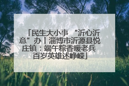 民生大小事 “沂心沂意”办丨淄博市沂源县悦庄镇：端午粽香暖老兵 百岁英雄述峥嵘