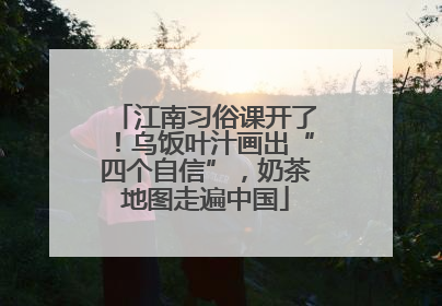 江南习俗课开了！乌饭叶汁画出“四个自信”，奶茶地图走遍中国
