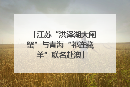 江苏“洪泽湖大闸蟹”与青海“祁连藏羊”联名赴澳