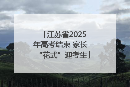 江苏省2025年高考结束 家长“花式”迎考生