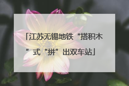 江苏无锡地铁“搭积木”式“拼”出双车站