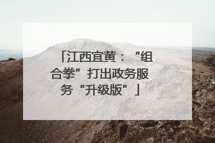 江西宜黄：“组合拳”打出政务服务“升级版”