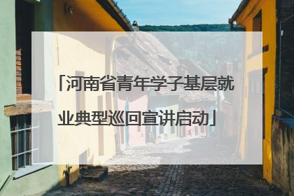 河南省青年学子基层就业典型巡回宣讲启动