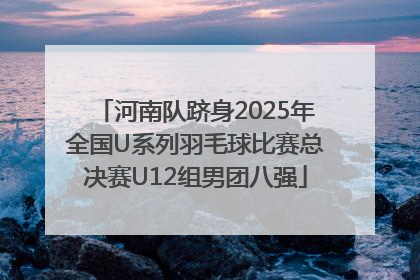 河南队跻身2025年全国U系列羽毛球比赛总决赛U12组男团八强