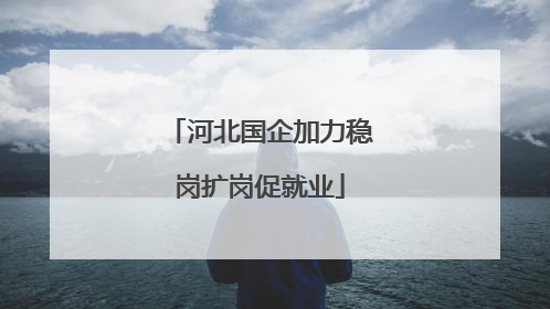 河北国企加力稳岗扩岗促就业