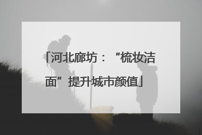 河北廊坊：“梳妆洁面”提升城市颜值