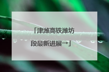 津潍高铁潍坊段最新进展→