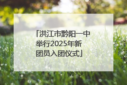 洪江市黔阳一中举行2025年新团员入团仪式