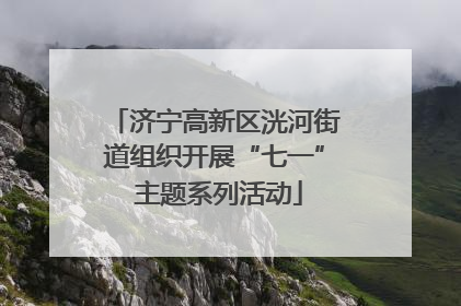 济宁高新区洸河街道组织开展“七一” 主题系列活动