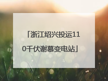 浙江绍兴投运110千伏谢慕变电站