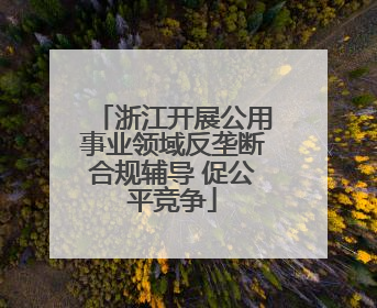 浙江开展公用事业领域反垄断合规辅导 促公平竞争