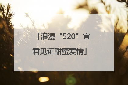 浪漫“520”宜君见证甜蜜爱情
