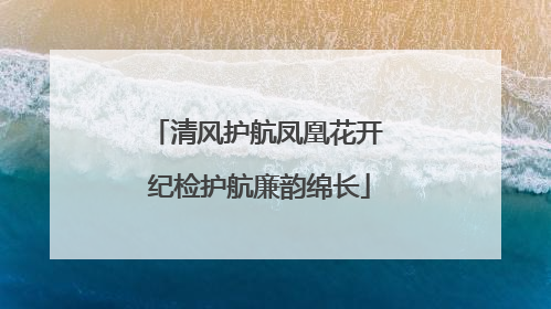 清风护航凤凰花开 纪检护航廉韵绵长