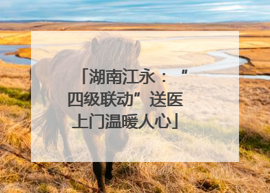 湖南江永：“四级联动”送医上门温暖人心