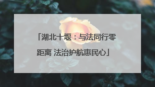 湖北十堰：与法同行零距离 法治护航惠民心