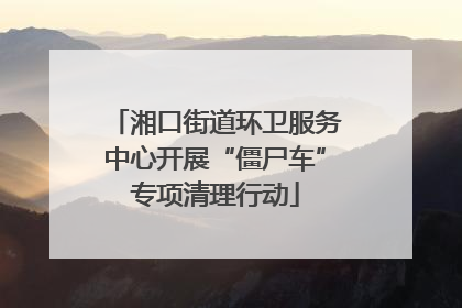湘口街道环卫服务中心开展“僵尸车”专项清理行动