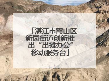 湛江市霞山区新园街道创新推出“出摊办公”移动服务台