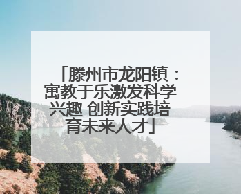 滕州市龙阳镇：寓教于乐激发科学兴趣 创新实践培育未来人才