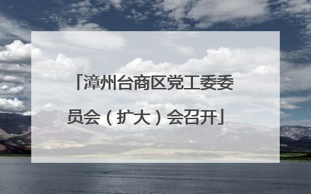 漳州台商区党工委委员会（扩大）会召开