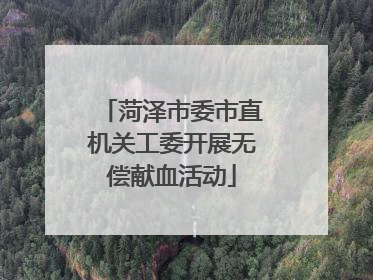 菏泽市委市直机关工委开展无偿献血活动