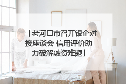 老河口市召开银企对接座谈会 信用评价助力破解融资难题