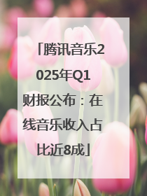 腾讯音乐2025年Q1财报公布：在线音乐收入占比近8成