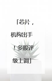 芯片，机构出手！多股评级上调