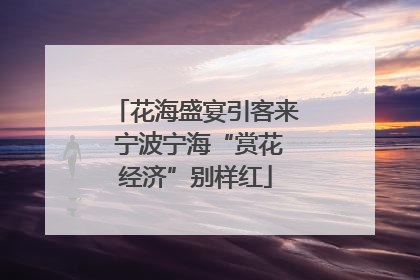 花海盛宴引客来 宁波宁海“赏花经济”别样红