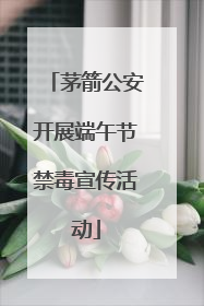 茅箭公安开展端午节禁毒宣传活动