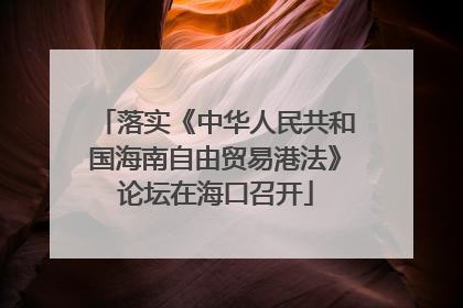 落实《中华人民共和国海南自由贸易港法》论坛在海口召开